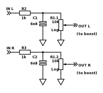 Bass boost input