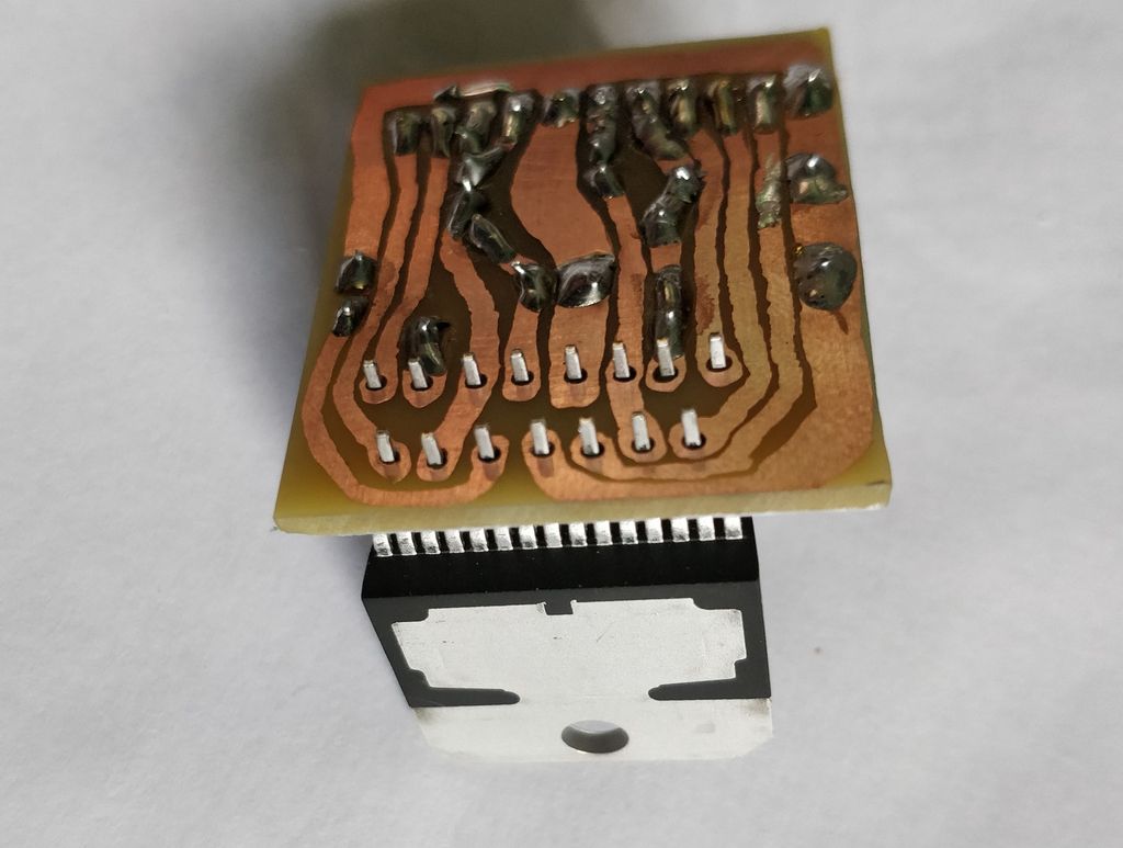 Integrated circuit placed for soldering