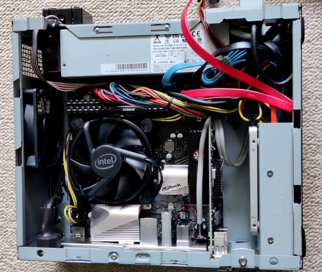 Picture of server inside, fans and cpu
