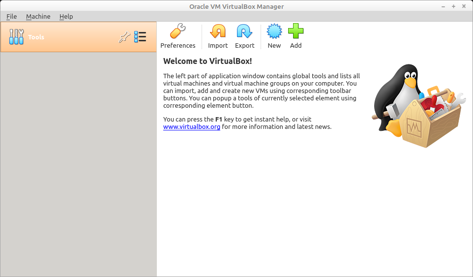 Virtual Box New VM Step 1