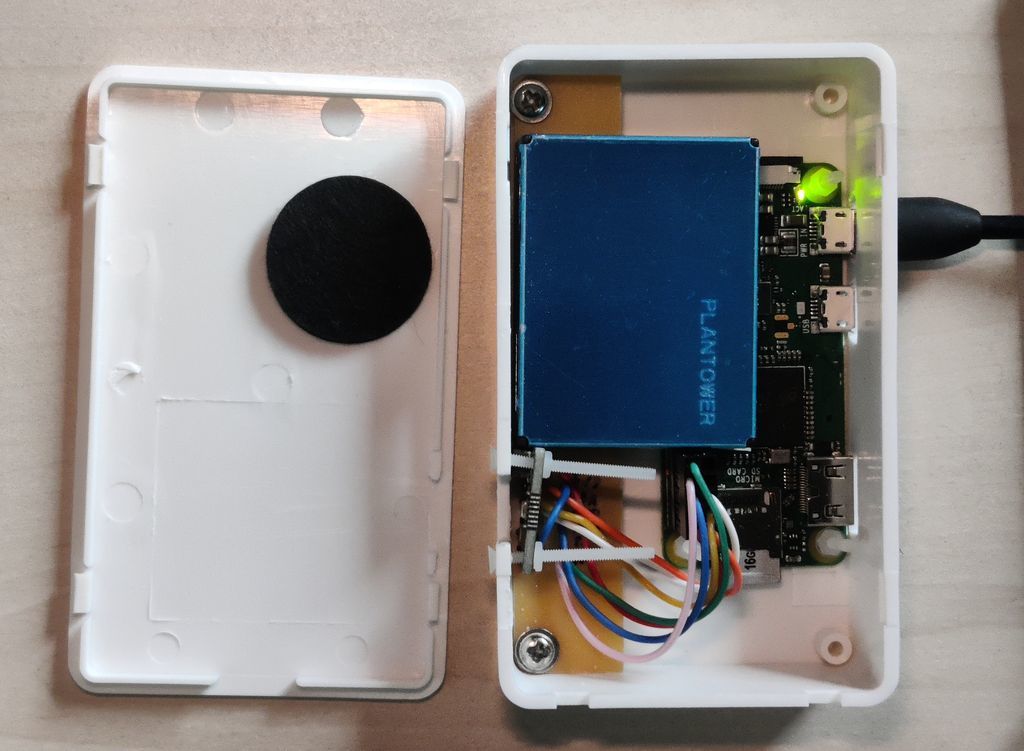 View of Air Monitor Case, open lid 2