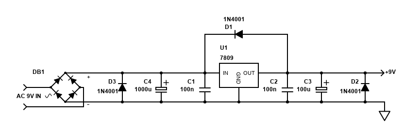 PSU schematic using 7809