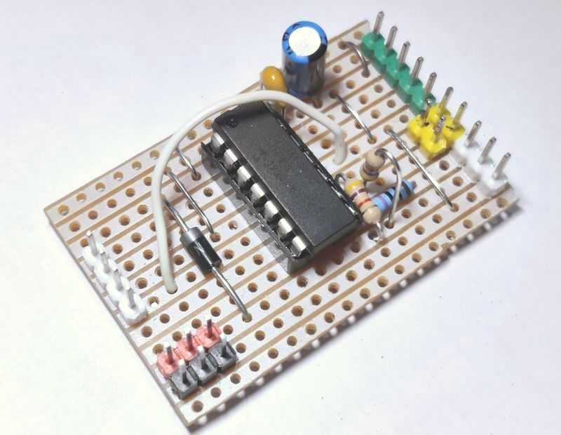 Photo of the PIC16F1824 control PCB