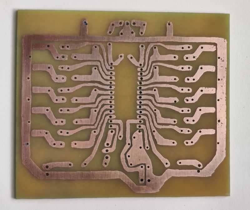 Underside view of TDA7317 PCB