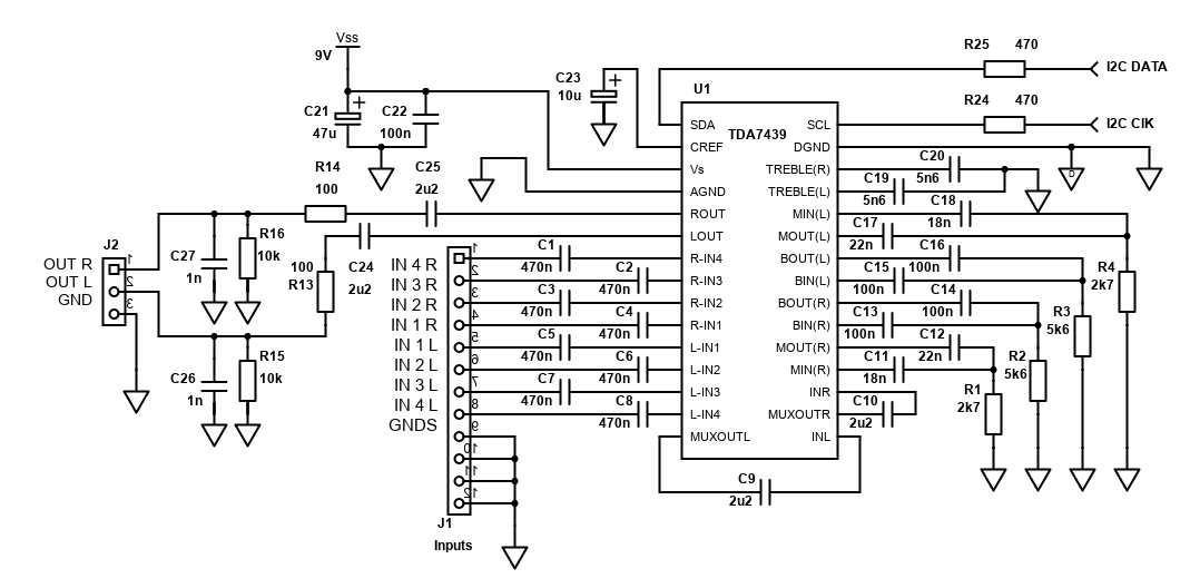 TDA7439 schematic