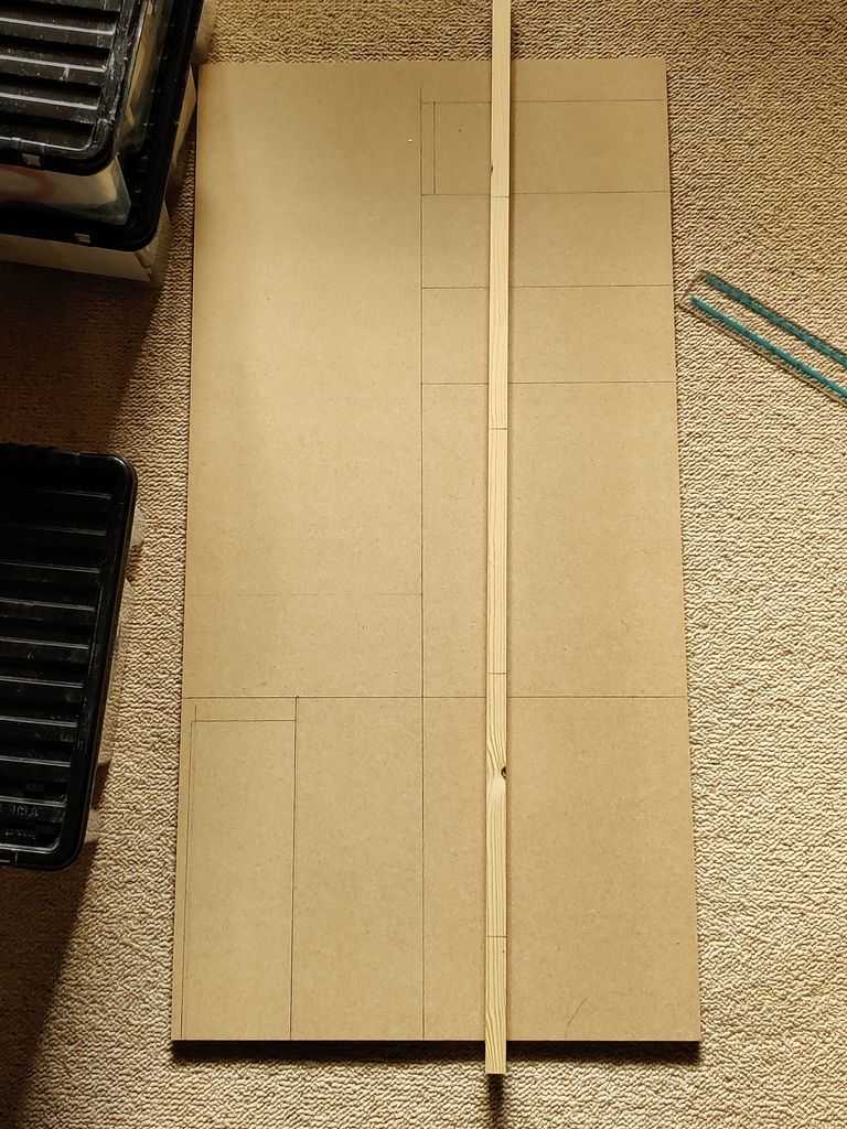 Picture of MDF marked out