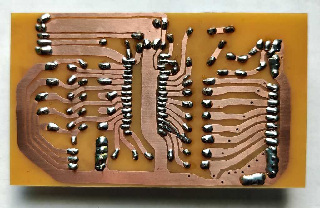 Underside view of TDA7439 PCB