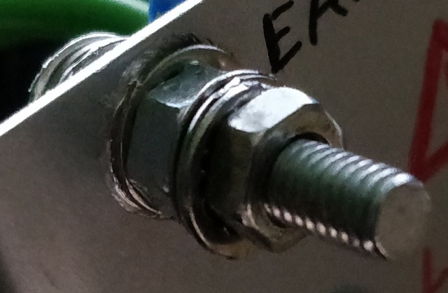 Earth connector on my DC blocker case