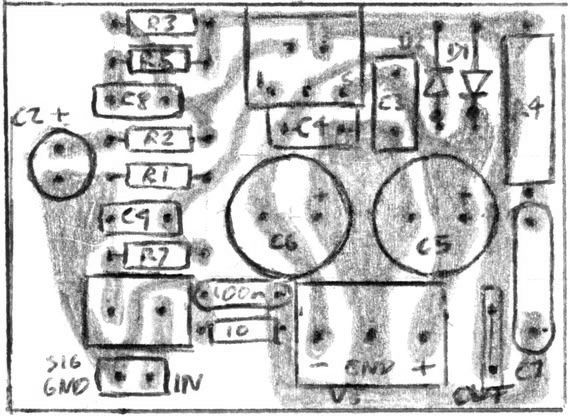 LM1875 / TDA2006 / TDA2030 / TDA2040 / TDA2050 split supply PCB layout