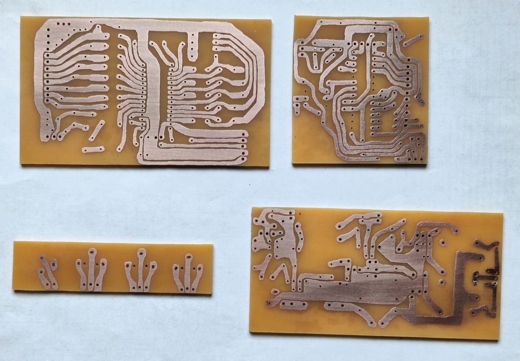 PCBs copper underside prior to soldered