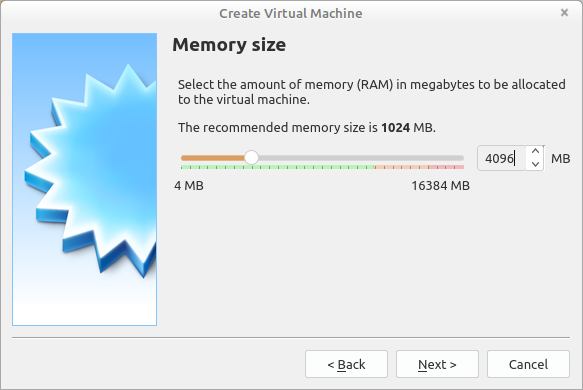 Virtual Box New VM Step 3