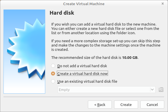 Virtual Box New VM Step 4