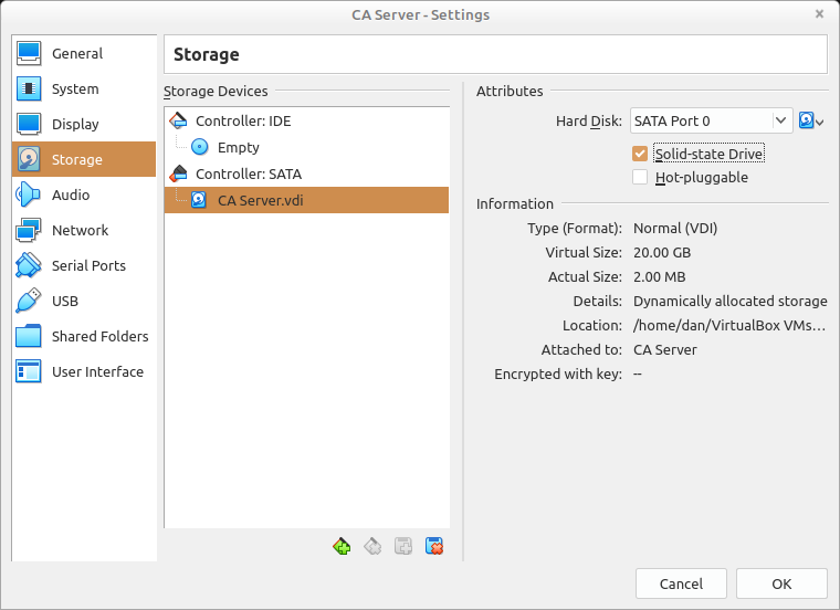 Virtual Box New VM Settings Step 4