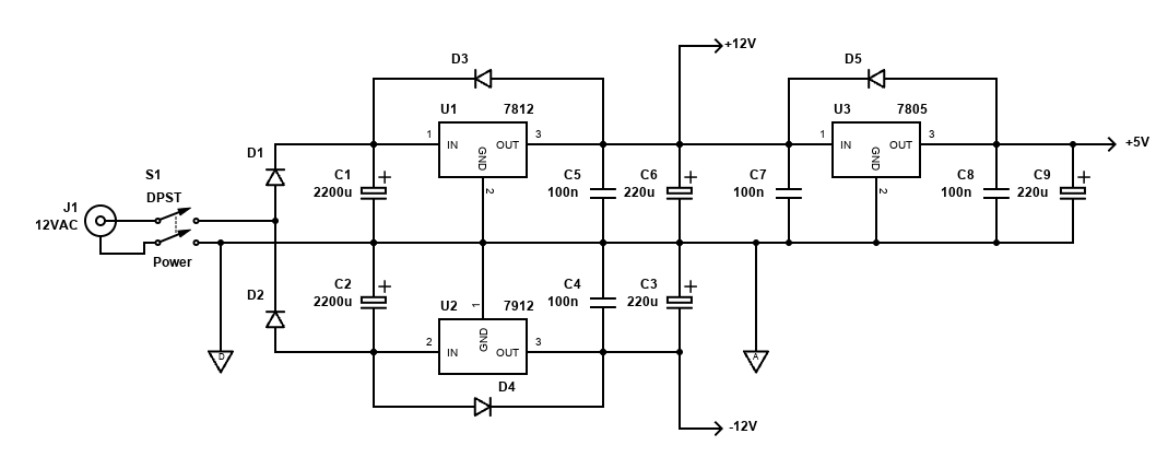 Schematic for PSU