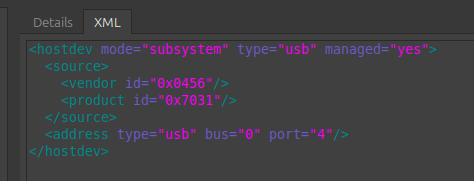 USB Host Device Passthrough for KVM