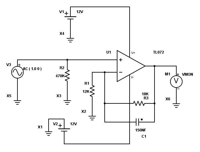 Bass Boost - Battery Operated Op-amp Circuit