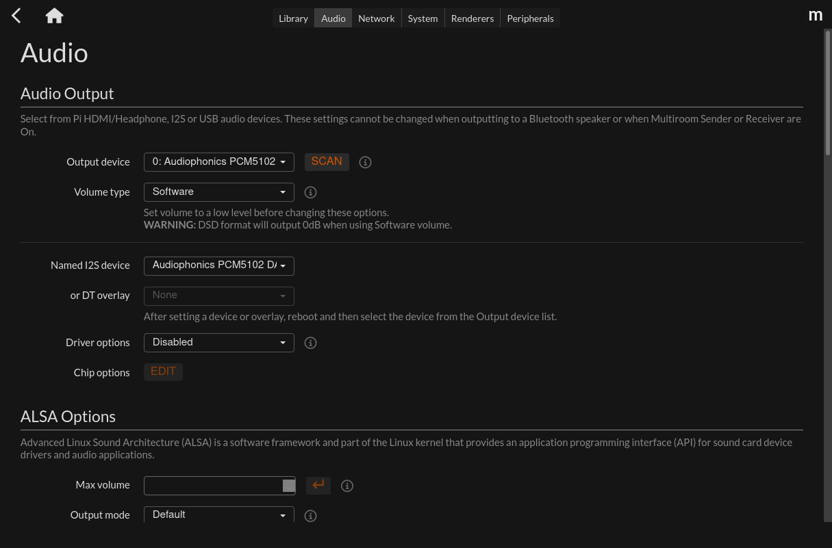 DAC configuration