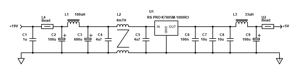 PSU schematic v2 - switching 5V section