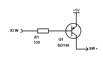 BD140 PNP switch schematic