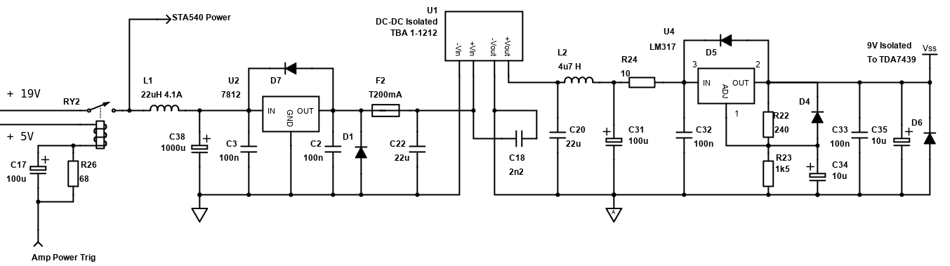 PSU schematic - 9V isolated section