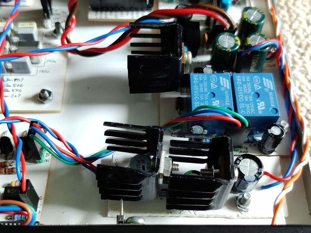 View of of the rest of the PSU board, including 5V regulator