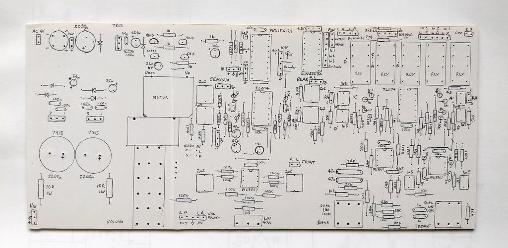 Preamp board before components