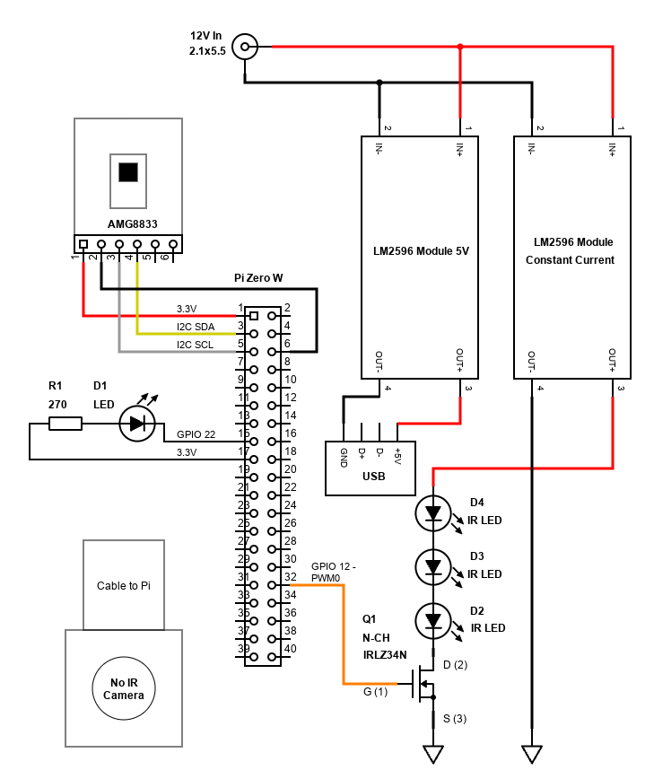 Pi Zero Cam Wiring